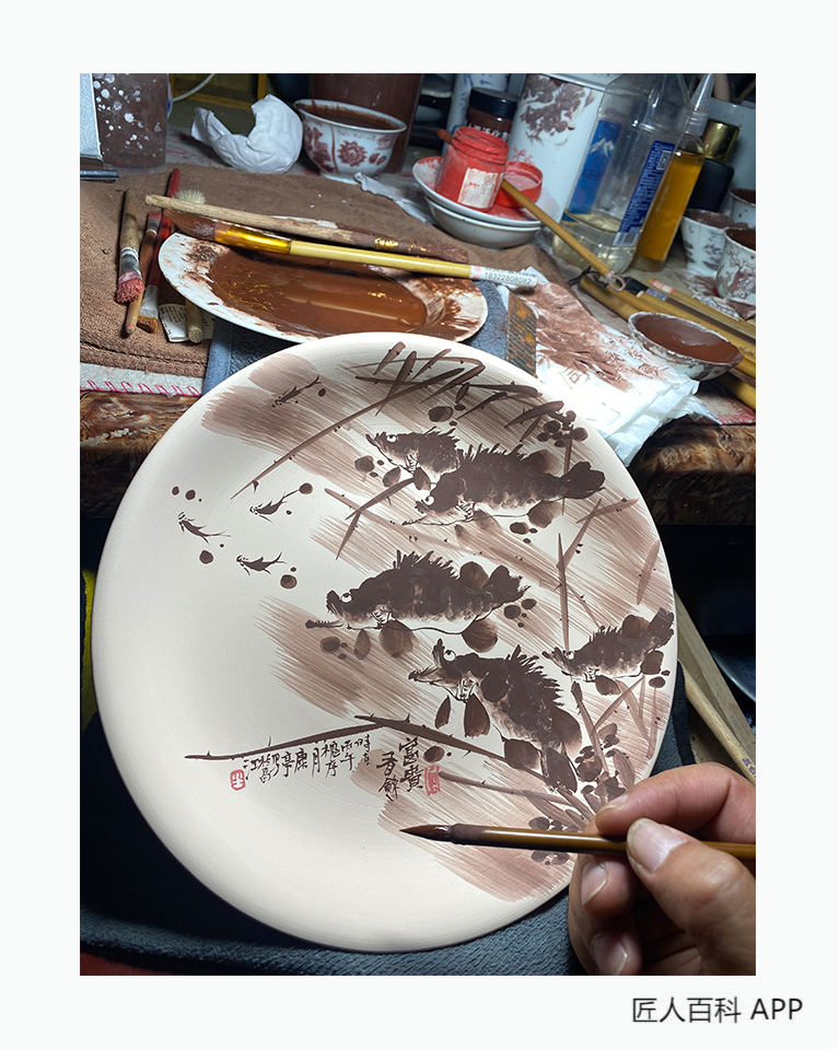 邓健(陶瓷书画艺术家)的作品-邓健陶瓷