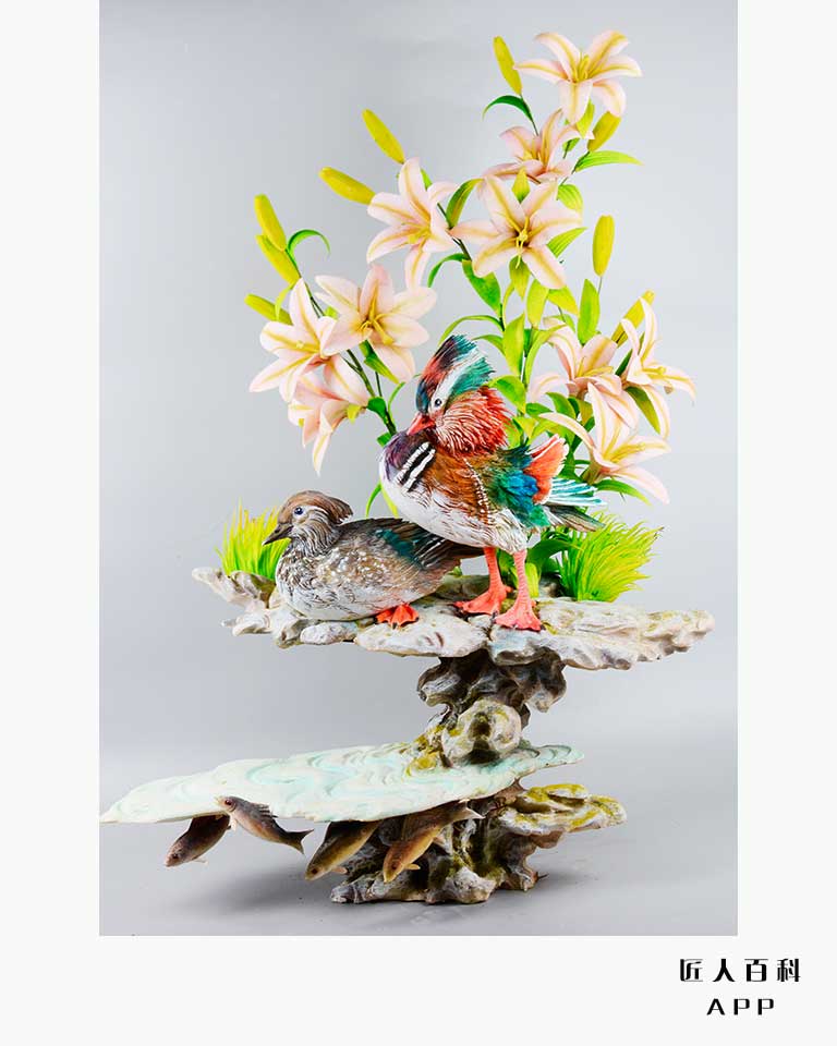 食品雕刻花鸟组合图片图片