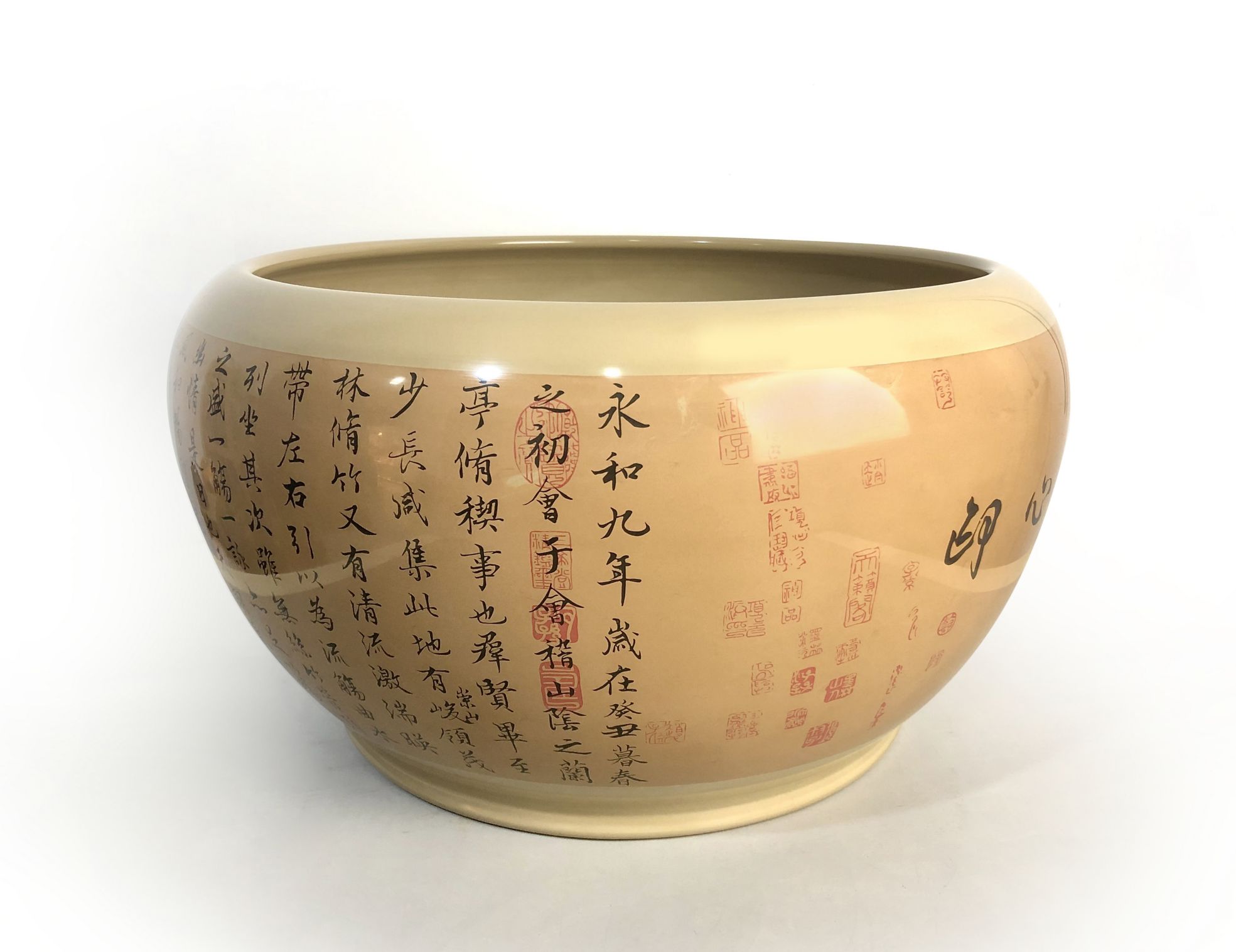 李正龙的作品-李正龙紫陶 兰亭序风水缸